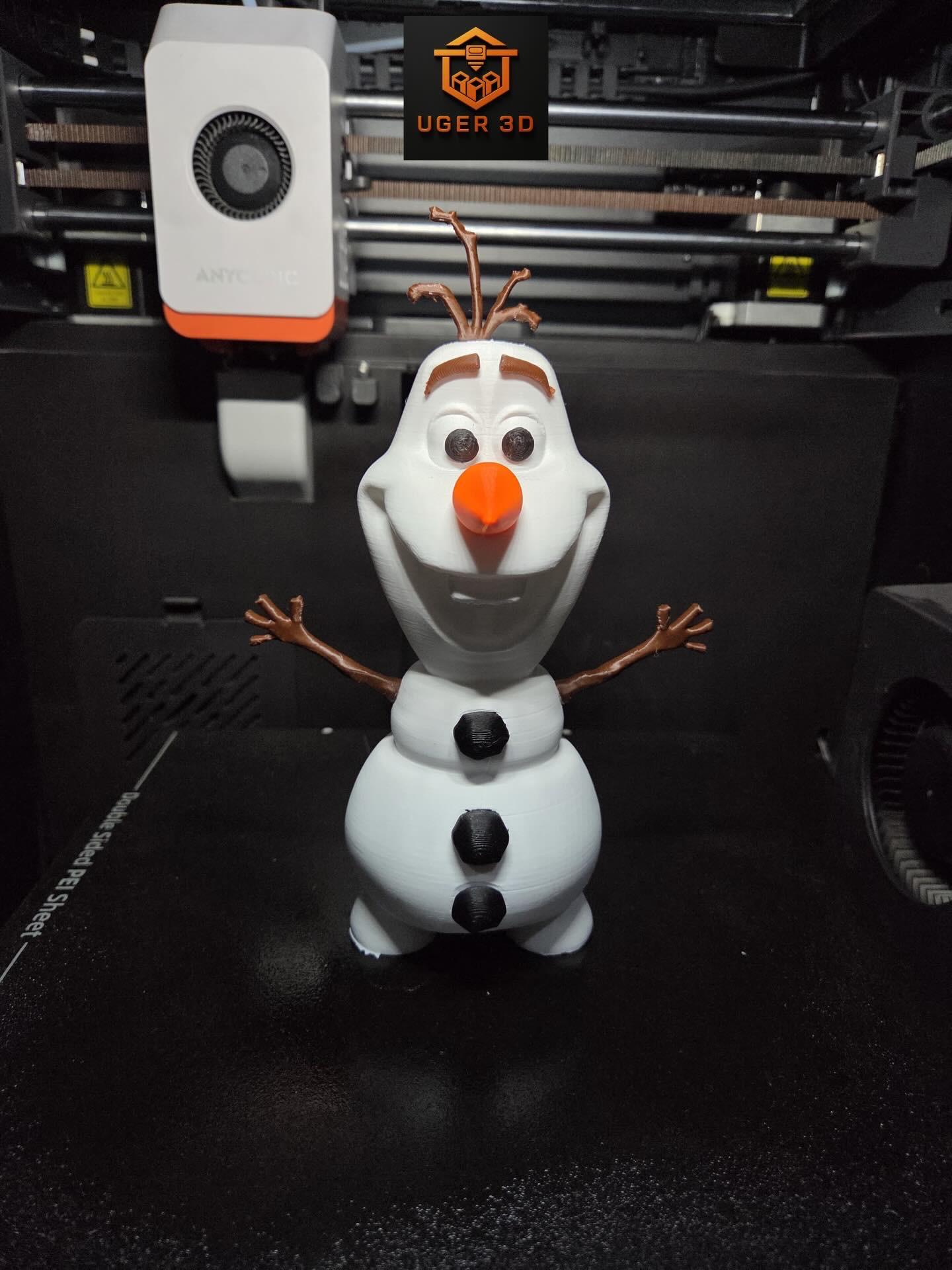 Sevimli Kardan Adam Olaf Figürü - Çok Renkli Dekoratif 3D Tasarım
