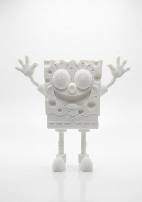 Süngerbob (SpongeBob) 3D Boyama Seti - Kendin Yap (DIY) Eğlenceli Figür ve Boya Kiti