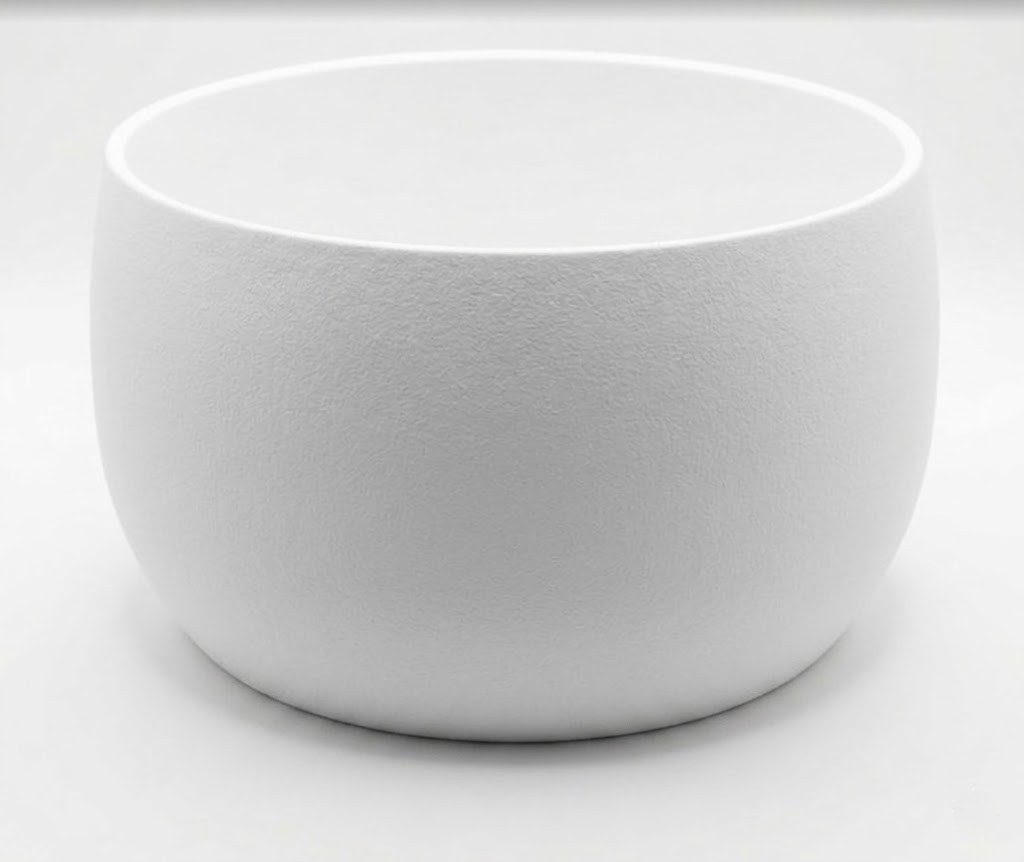 Minimalist Mat Beyaz Saksı - Modern Dekoratif 3D Tasarım