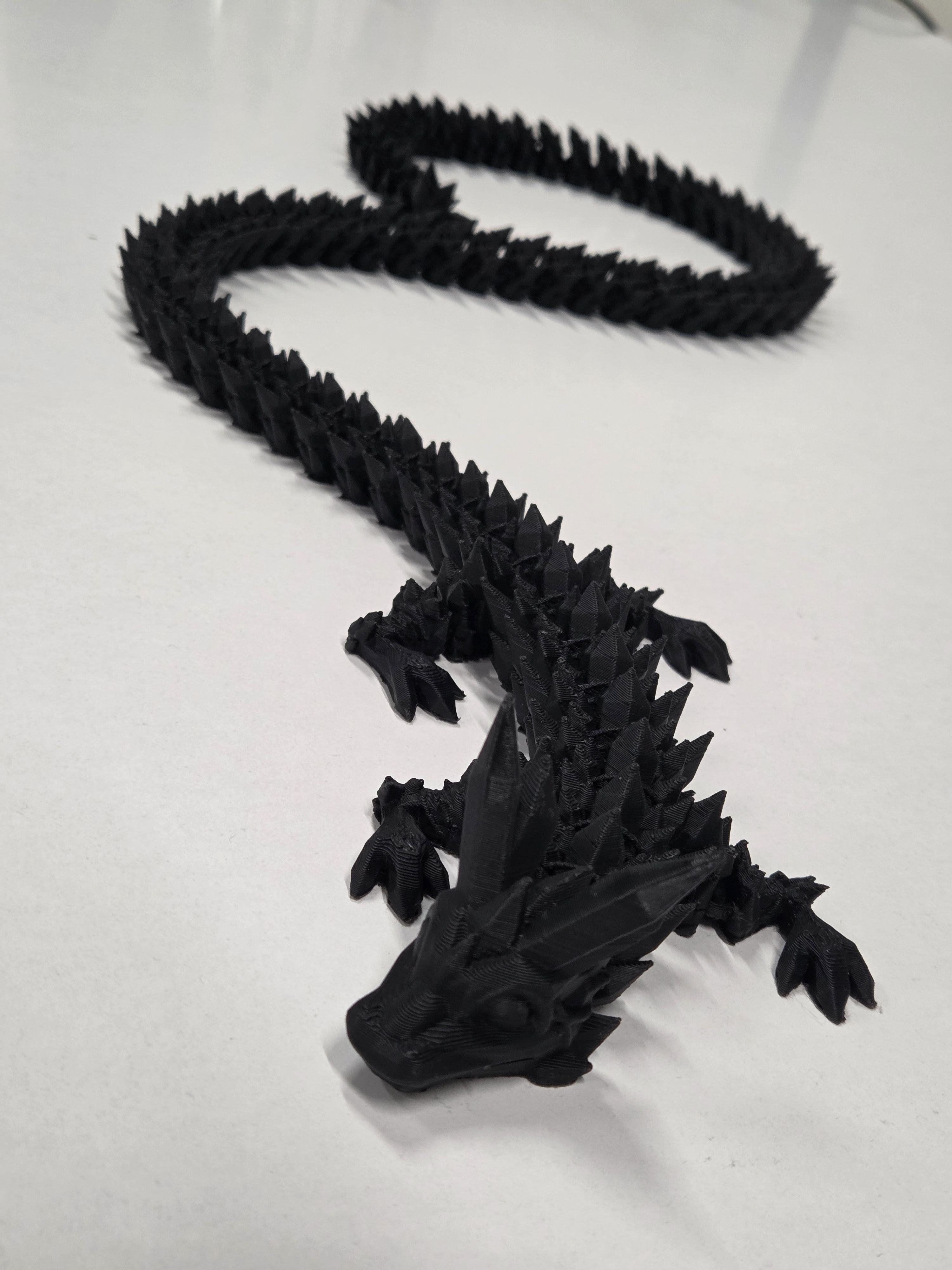 90 cm Hareketli Dev Ejderha 3D Figür (Siyah)